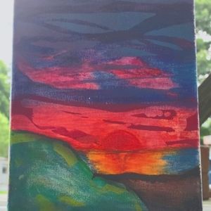 Colorscape ocean scape mixed media